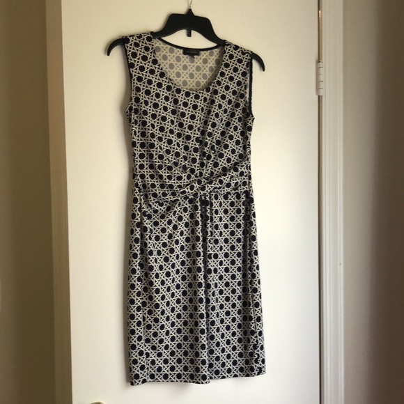 🛍️DONATED | The Limited | Sleeveless Blue and White Dress - Picture 1 of 7